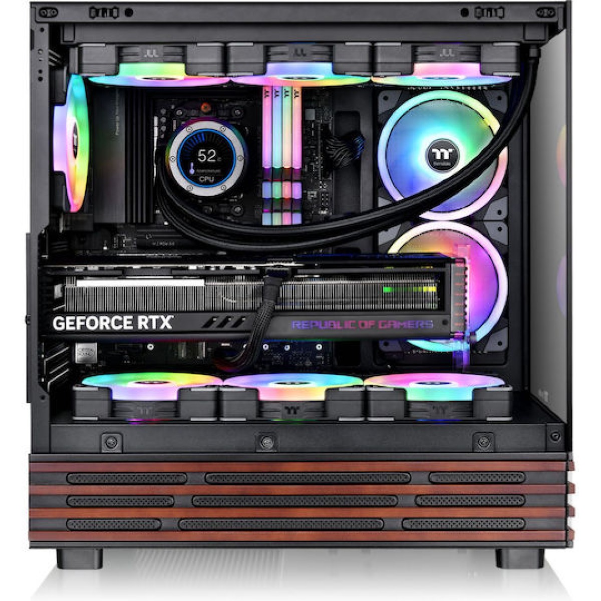 Thermaltake View 270 Plus WS ARGB Gaming Midi Tower Κουτί Υπολογιστή με Πλαϊνό Παράθυρο Μαύρο