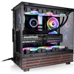 Thermaltake View 270 Plus WS ARGB Gaming Midi Tower Κουτί Υπολογιστή με Πλαϊνό Παράθυρο Μαύρο
