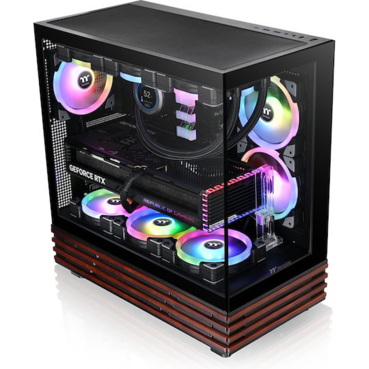 Thermaltake View 270 Plus WS ARGB Gaming Midi Tower Κουτί Υπολογιστή με Πλαϊνό Παράθυρο Μαύρο
