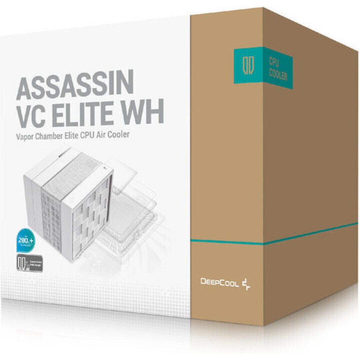 Deepcool Assassin IV VC ELITE Ψύκτρα Επεξεργαστή Διπλού Ανεμιστήρα για Socket AM4/AM5/115x/1700 Λευκή