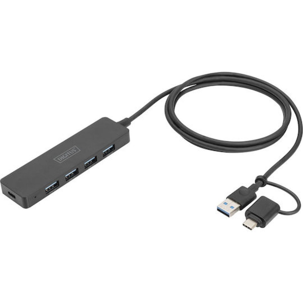 Digitus USB 3.0 Hub 5 Θυρών με σύνδεση USB-A / USB-C