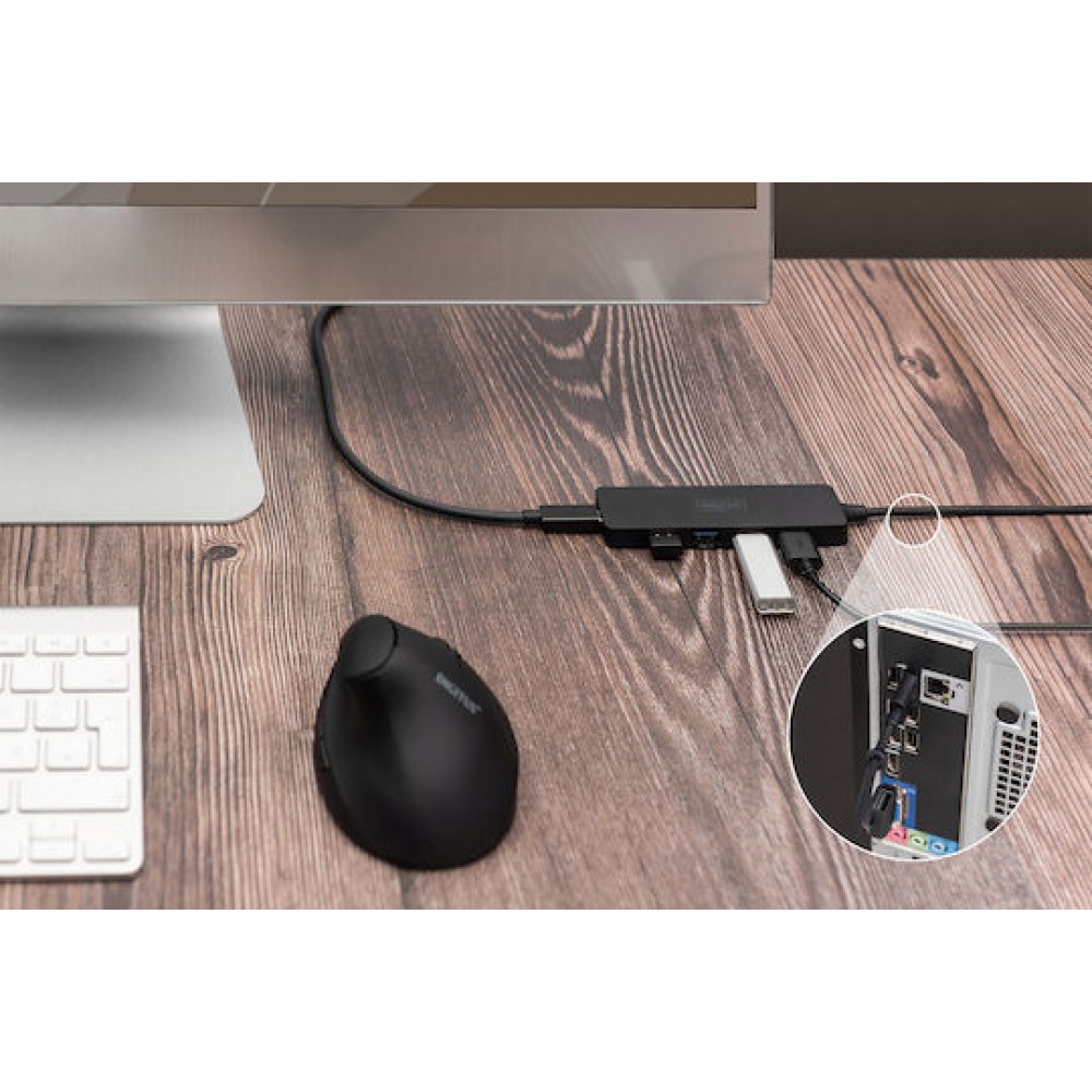 Digitus USB 3.0 Hub 5 Θυρών με σύνδεση USB-A / USB-C