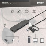 Digitus USB 3.0 Hub 5 Θυρών με σύνδεση USB-A / USB-C