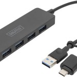 Digitus USB 3.0 Hub 5 Θυρών με σύνδεση USB-A / USB-C