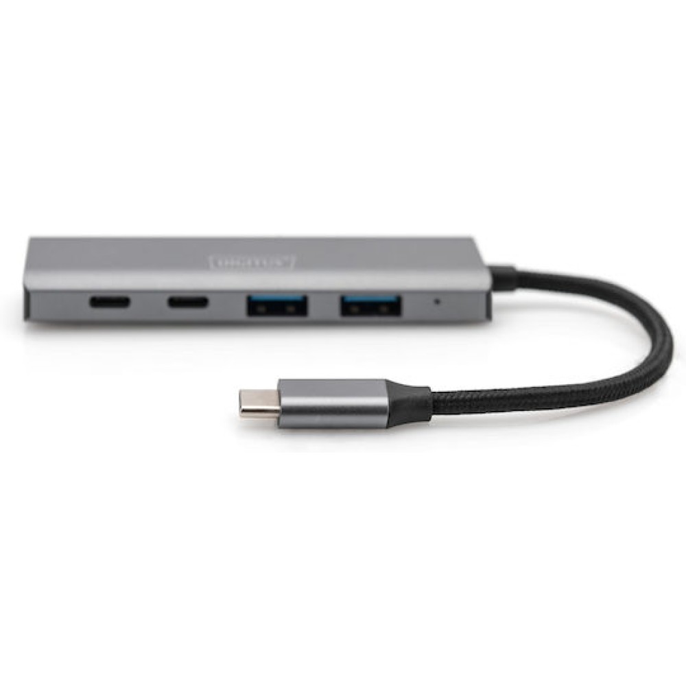 Digitus USB 3.1 Hub 4 Θυρών με σύνδεση USB-C Γκρι