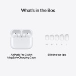 Apple AirPods Pro 3 In-ear Bluetooth Handsfree Ακουστικά με Αντοχή στον Ιδρώτα και Θήκη Φόρτισης Λευκά