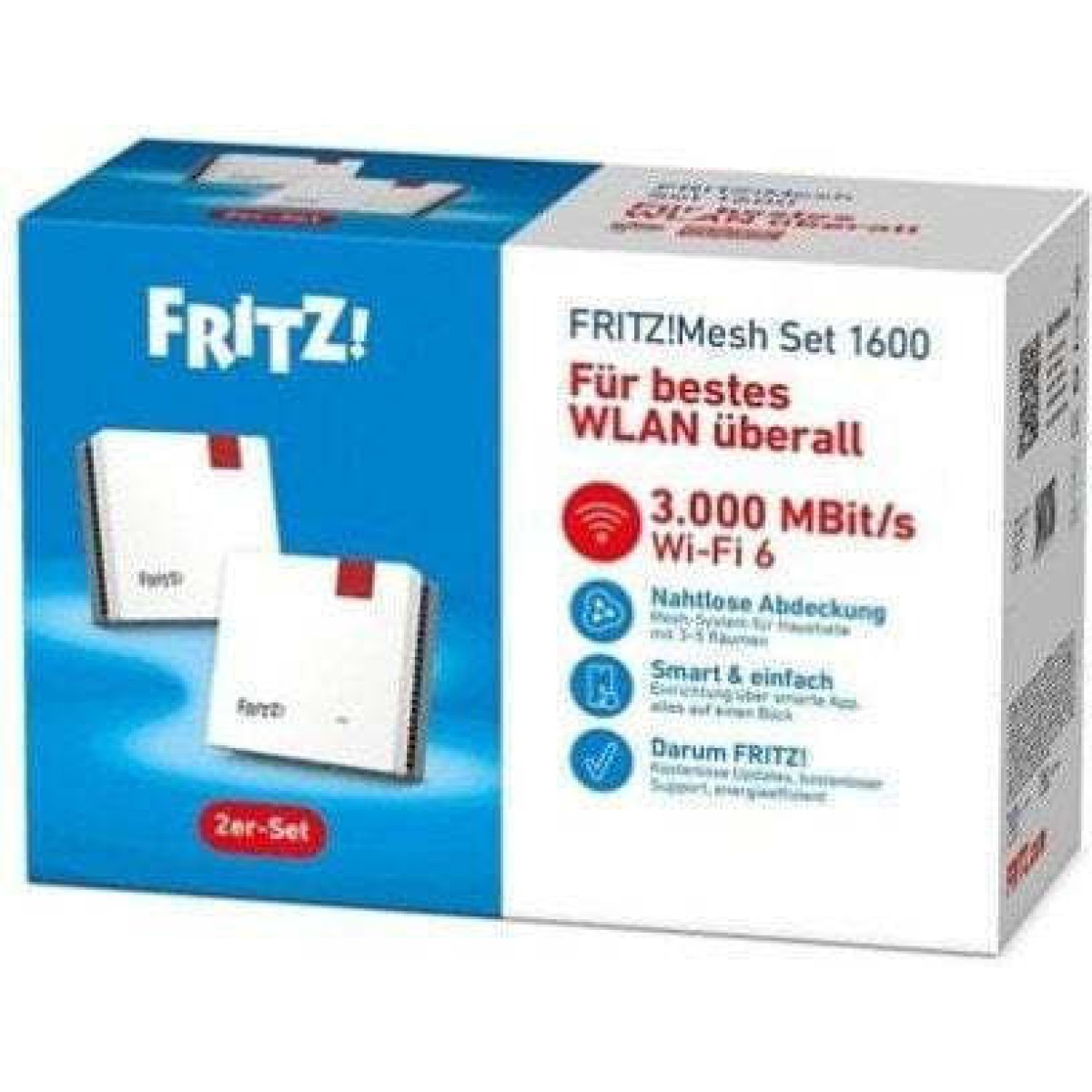 AVM Fritz!Mesh WiFi Extender Dual Band (2.4 & 5GHz) 3000Mbps