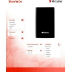 Verbatim Store \'n\' Go USB 3.0 Εξωτερικός HDD 1TB 2.5\