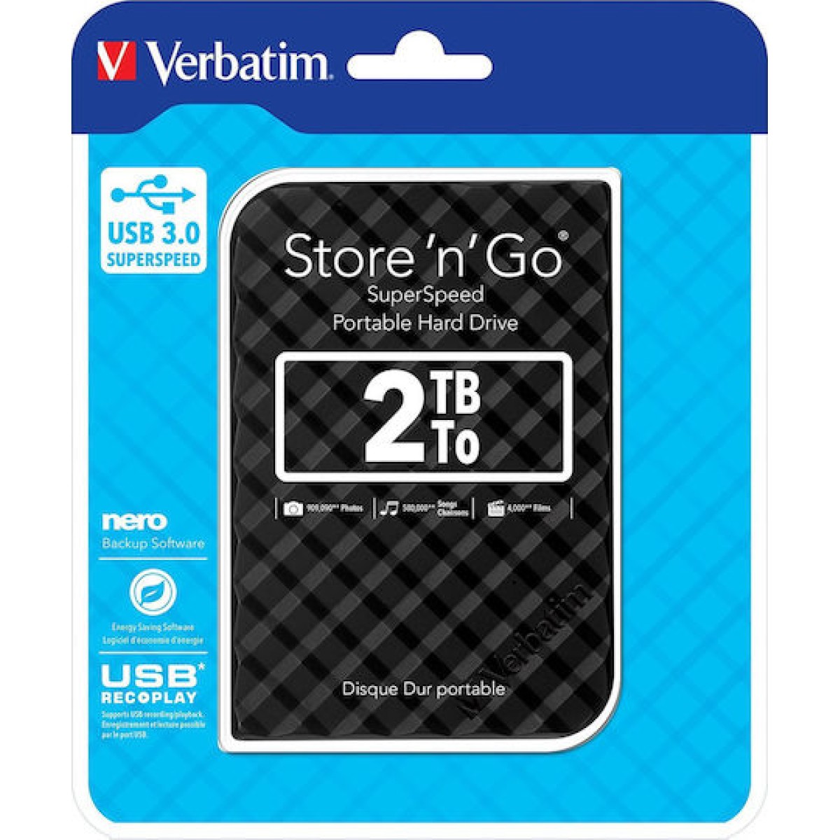 Verbatim Store \'n\' Go Gen 2 USB 3.0 Εξωτερικός HDD 2TB 2.5\