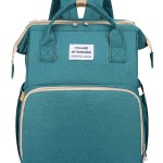 2 in 1 τσάντα πλάτης και παιδικό κρεβατάκι TMV-0050, αδιάβροχη, πράσινη