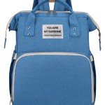 2 in 1 τσάντα πλάτης και παιδικό κρεβατάκι TMV-0052, αδιάβροχη, μπλε