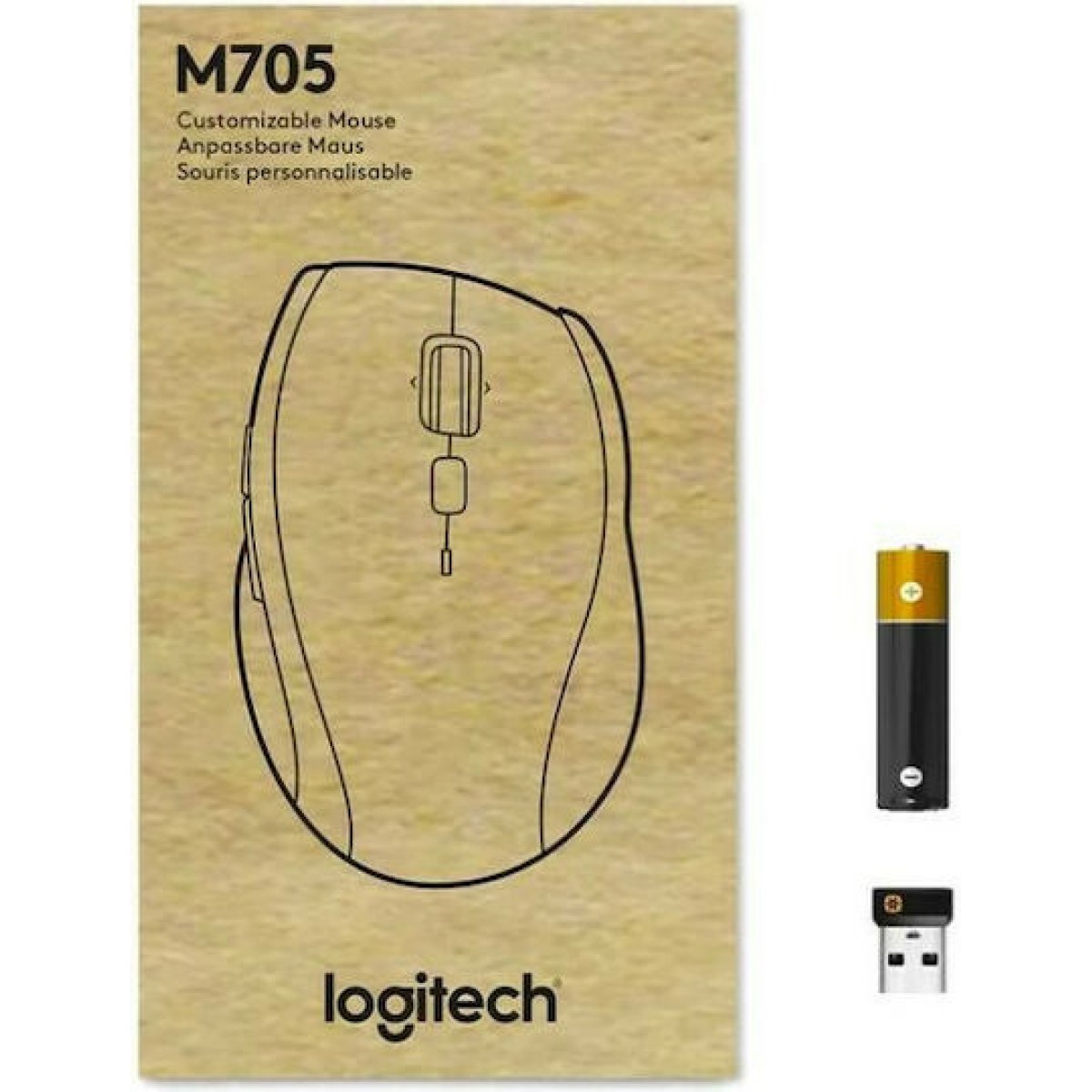 Logitech Marathon Mouse M705 Ασύρματο Ποντίκι Black/Silver
