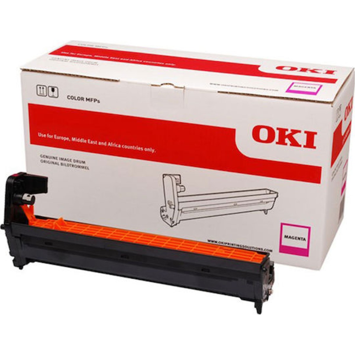 OKI 46438002 Γνήσιο Drum Laser Εκτυπωτή Ματζέντα 30000 Σελίδων