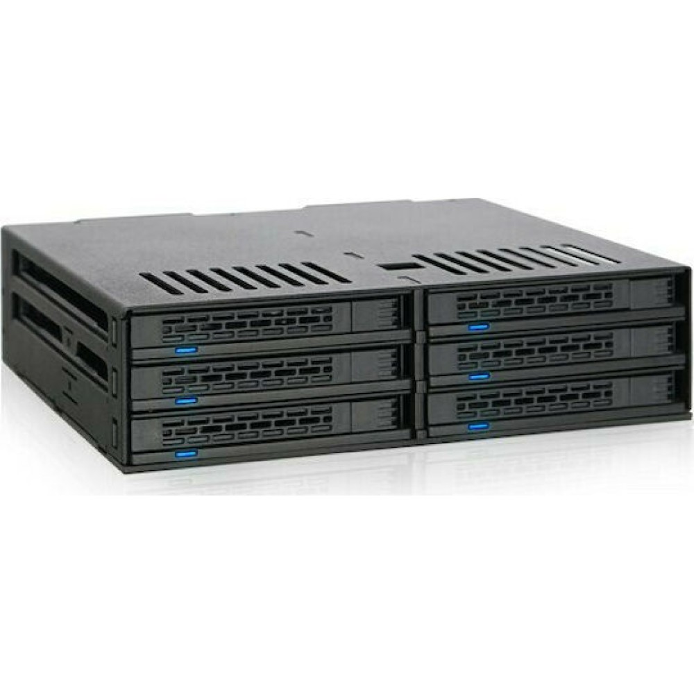 Icy Dock ExpressCage 6x 2.5 Inch SATA 6Gbps HDD/SSD Mobile Rack/Cage in 5.25 Inch bay Μαύρο (MB326SP-B)