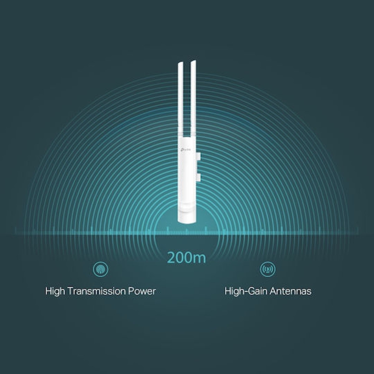 TP-LINK EAP110-Outdoor v3 Access Point Wi‑Fi 4 Single Band (2.4GHz) για Εξωτερική τοποθέτηση