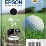 Epson 34 Γνήσιο Μελάνι Εκτυπωτή InkJet Μαύρο (C13T34614010)