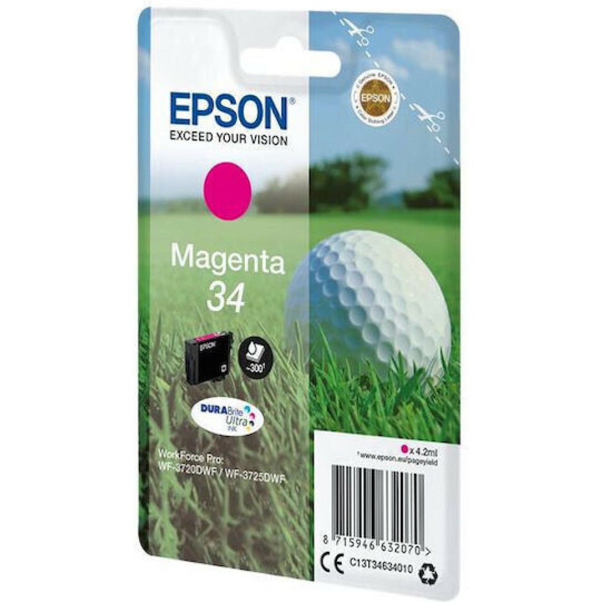 Epson 34 Γνήσιο Μελάνι Εκτυπωτή InkJet Ματζέντα (C13T34634010)
