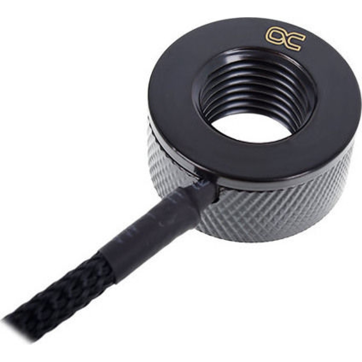 Alphacool Eiszapfen Temperature Sensor G1/4 IG/IG mit AG Adapter Deep Black