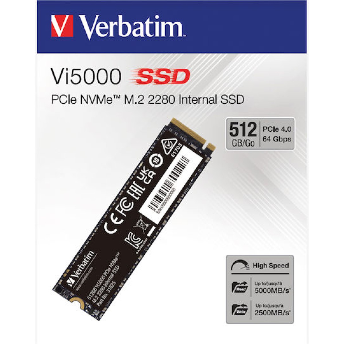 Verbatim Vi5000 SSD 512GB M.2 NVMe PCI Express 4.0