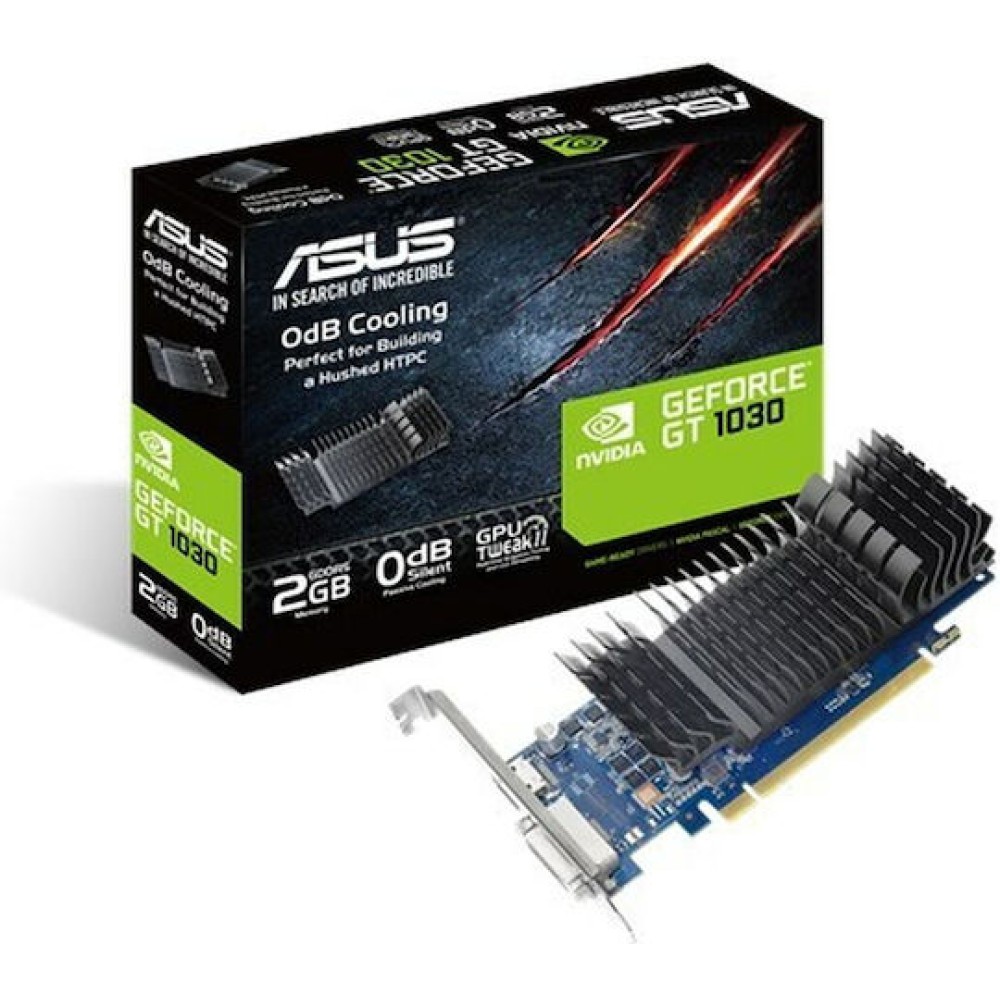 Asus GeForce GT 1030 2GB GDDR5 LP Silent with Brackets Κάρτα Γραφικών