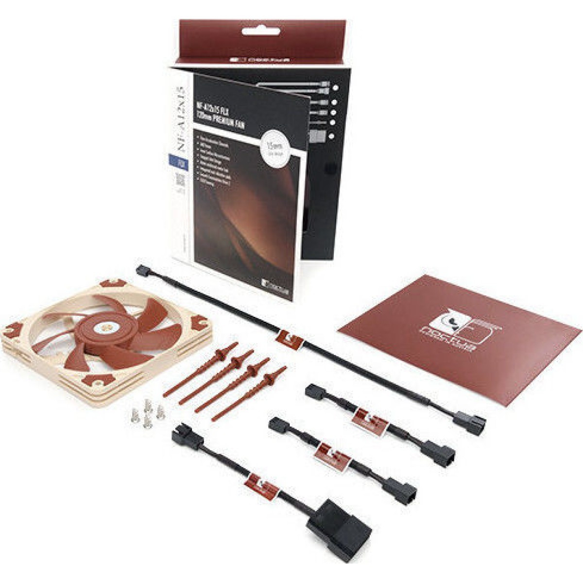 Noctua NF-A12x15 FLX Case Fan 120mm με Σύνδεση 3-Pin Καφέ