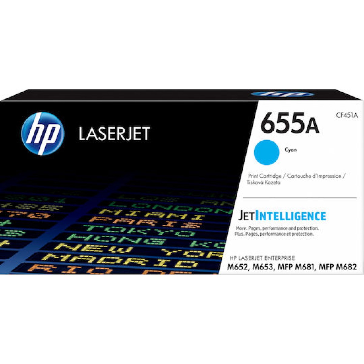 HP 655A Γνήσιο Toner Laser Εκτυπωτή Κυανό 10500 Σελίδων (CF451A)