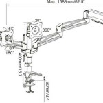 Digitus Βάση Γραφείου για 3 Οθόνες έως 27