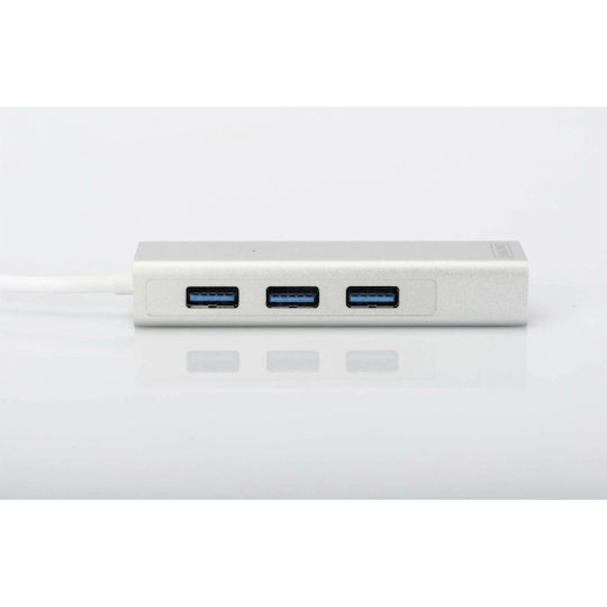 Digitus USB 3.0 Hub 3 Θυρών με σύνδεση USB-A / Ethernet Ασημί