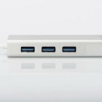 Digitus USB 3.0 Hub 3 Θυρών με σύνδεση USB-A / Ethernet Ασημί