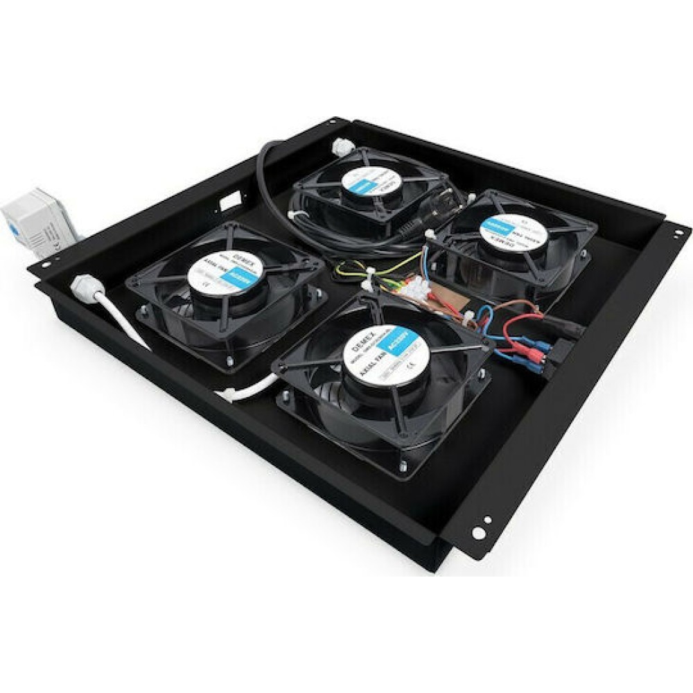 Digitus Roof Cooling Unit for Unique Network Cabinets Μαύρο (DN-19 FAN-4-B-N)