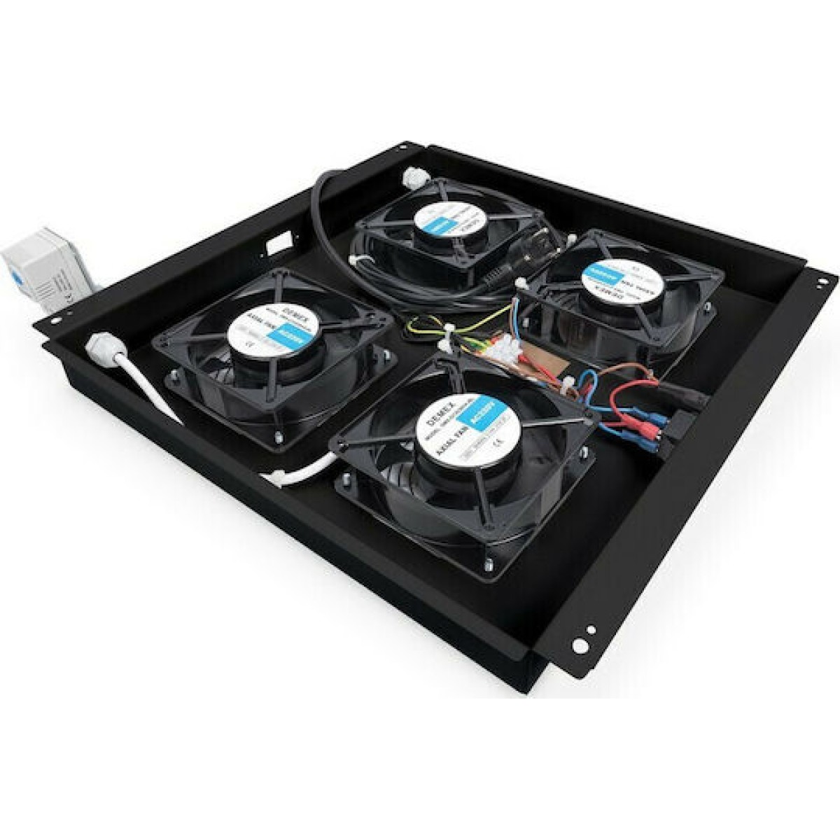 Digitus Roof Cooling Unit for Unique Network Cabinets Μαύρο (DN-19 FAN-4-B-N)