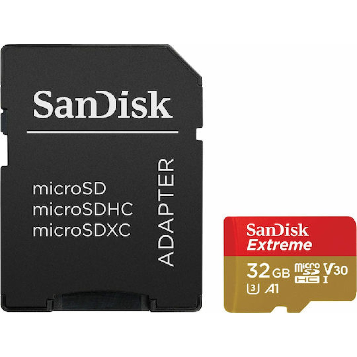 Sandisk Extreme microSDHC 32GB Class 10 U3 V30 A1 UHS-I με αντάπτορα