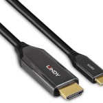 Lindy Cable HDMI male - USB-C male 2m Μαύρο
