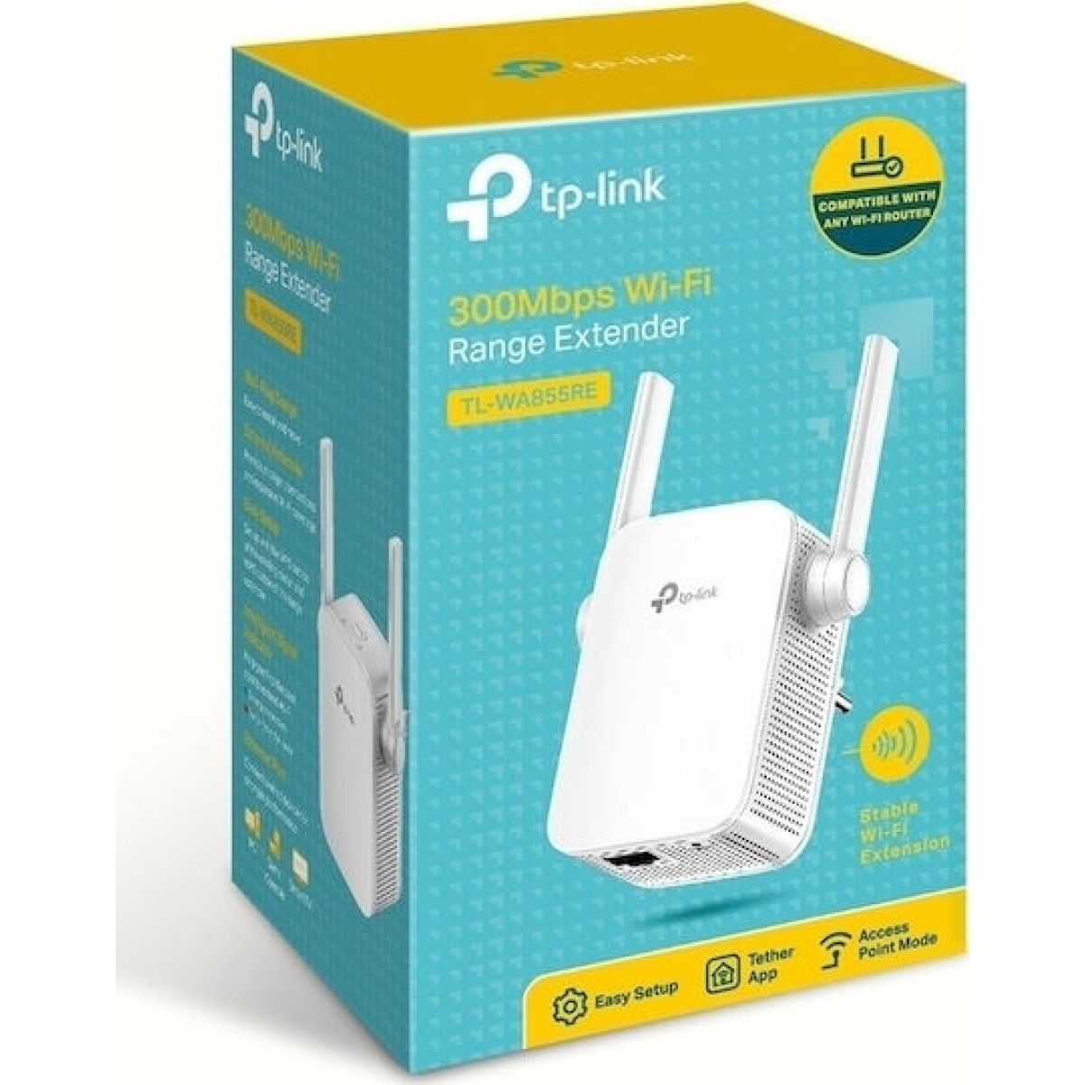 TP-LINK TL-WA855RE v3 WiFi Extender Single Band (2.4GHz) 300Mbps