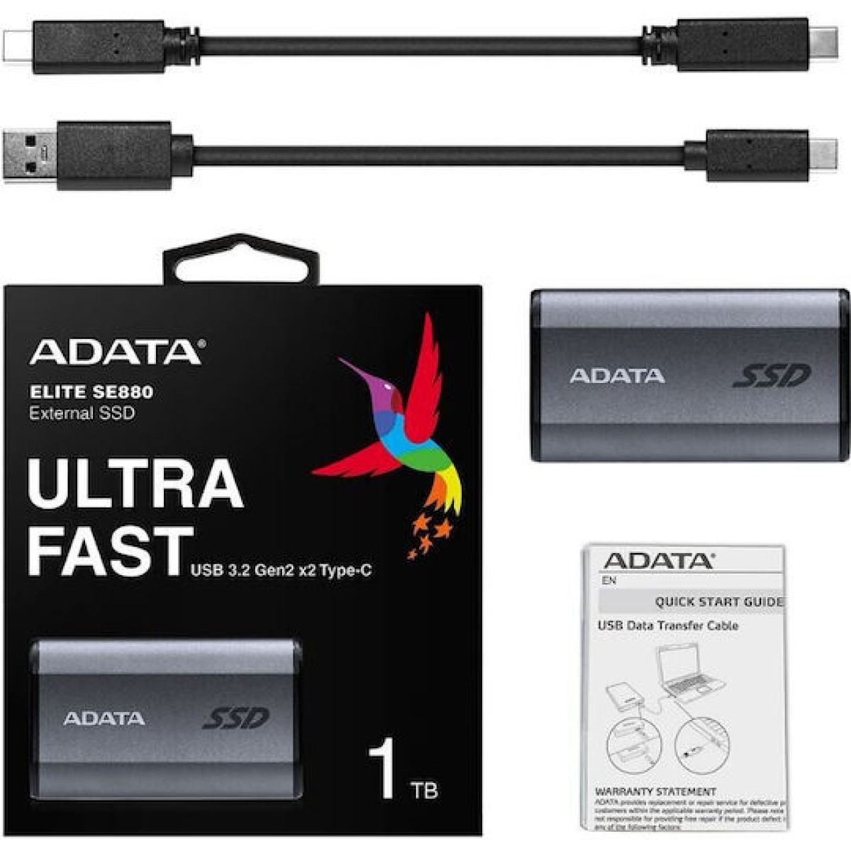 Adata Elite SE880 USB-C Εξωτερικός SSD 4TB 2.5