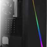 Aerocool Cylon Gaming Midi Tower Κουτί Υπολογιστή με Πλαϊνό Παράθυρο και RGB Φωτισμό Μαύρο