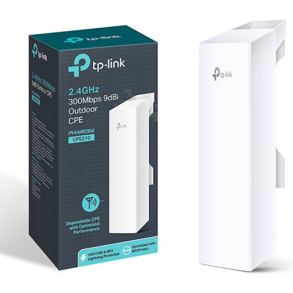 TP-LINK CPE210 v3.20 Access Point Wi‑Fi 4 Single Band (2.4GHz) για Εξωτερική τοποθέτηση
