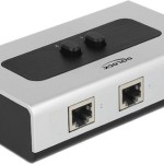 DeLock Switch RJ45 10/100/1000 Mbps 2 port manual bidirectional
