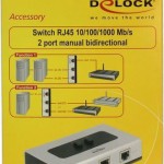 DeLock Switch RJ45 10/100/1000 Mbps 2 port manual bidirectional