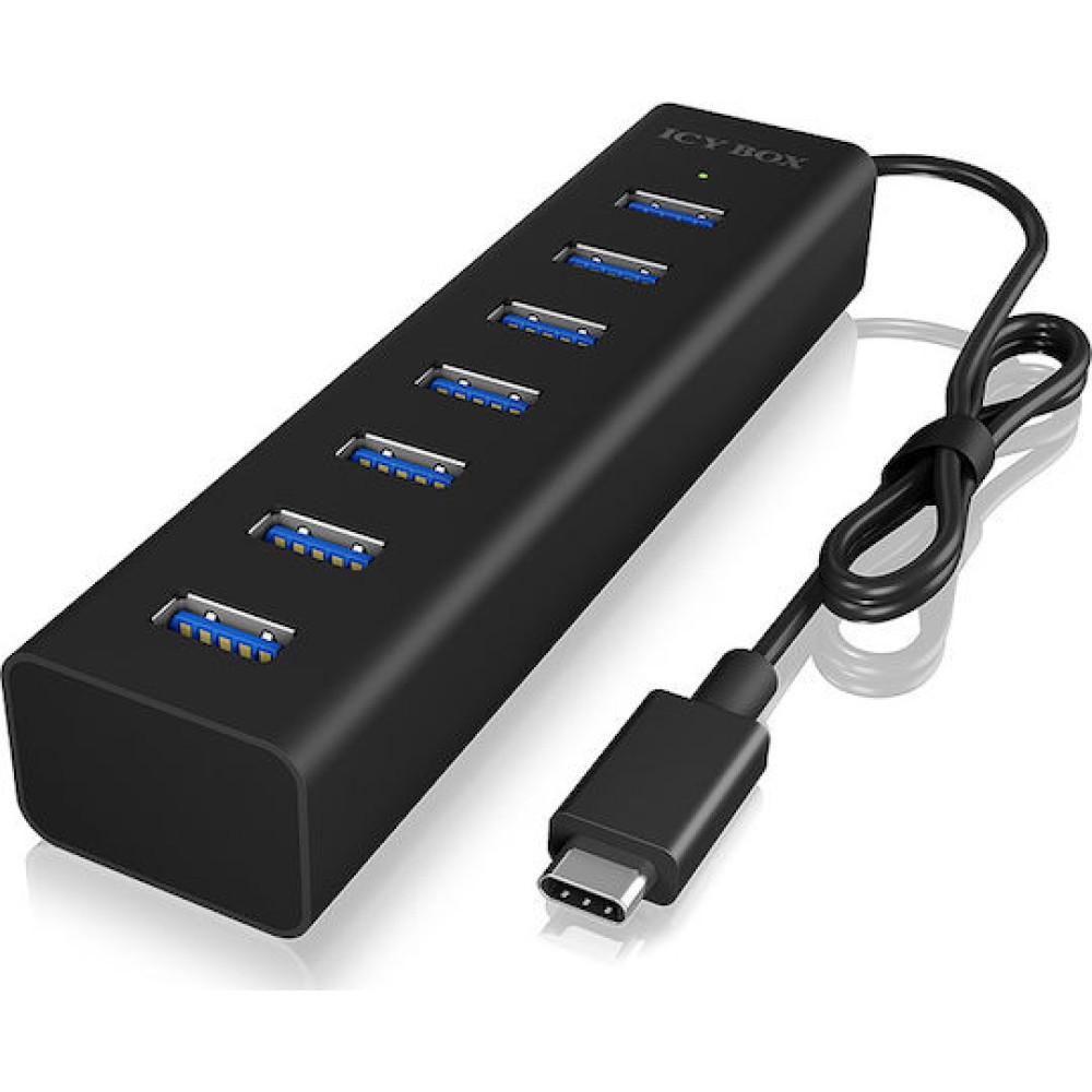Icy Box USB 3.0 Hub 7 Θυρών με σύνδεση USB-C