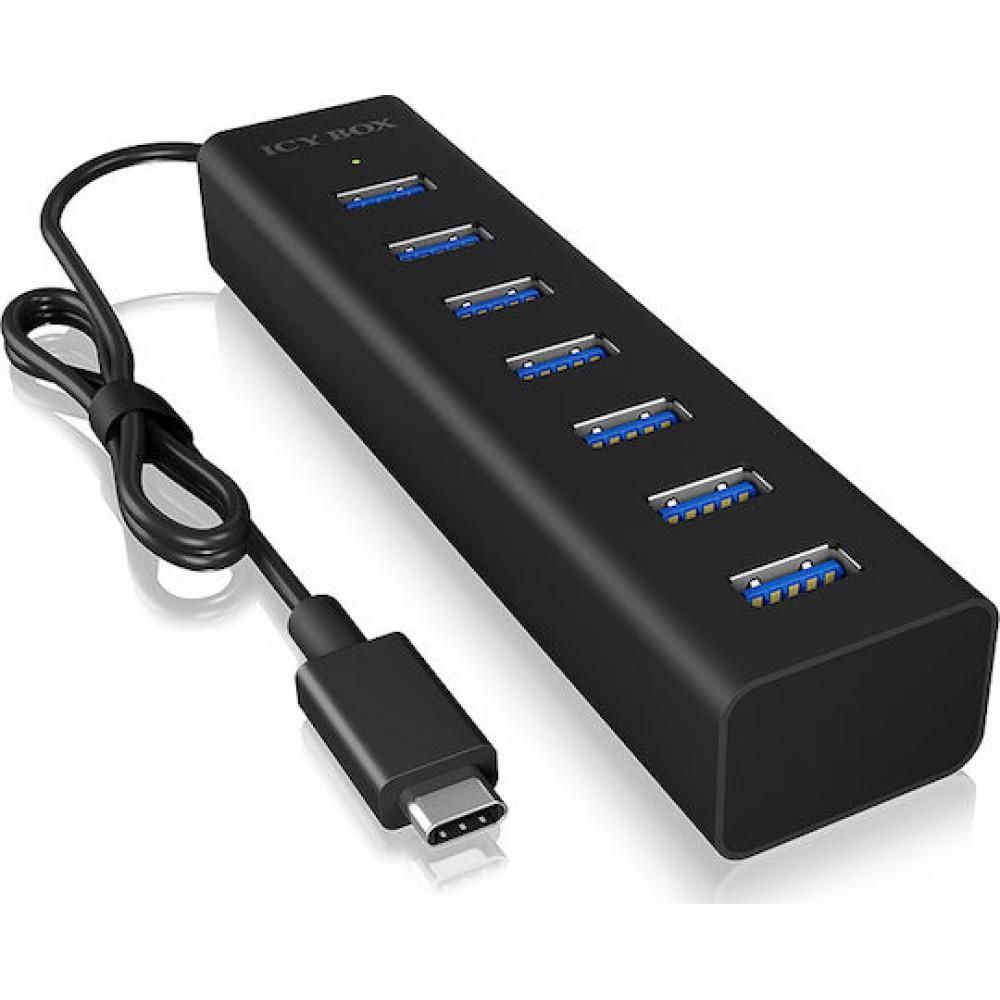 Icy Box USB 3.0 Hub 7 Θυρών με σύνδεση USB-C