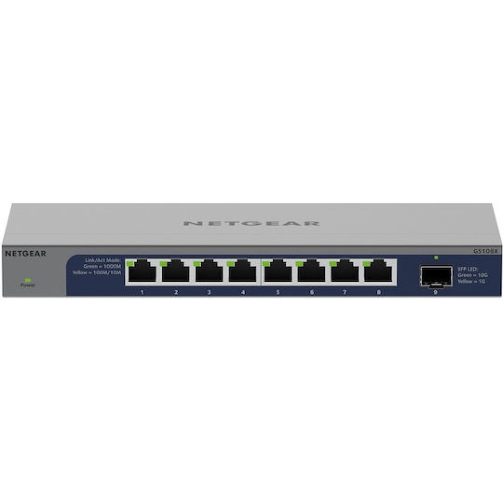 NetGear GS108X-100EUS Unmanaged L2 Switch με 8 Θύρες Gigabit (1Gbps) Ethernet και 1 SFP Θύρα