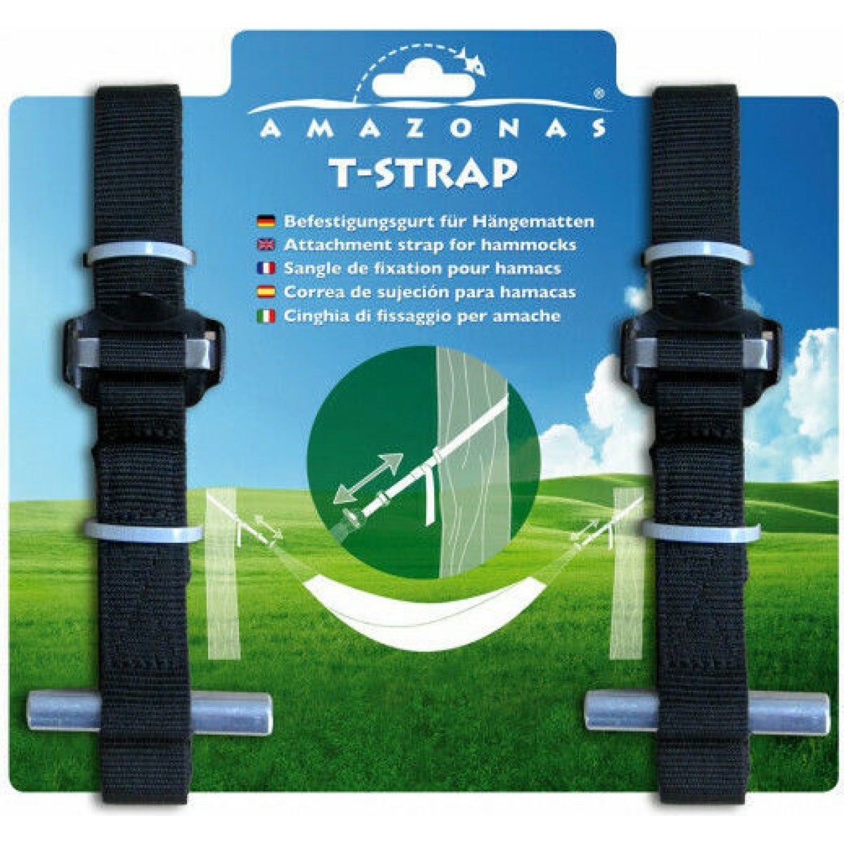 Amazonas Ιμάντας Μαύρος T-Strap