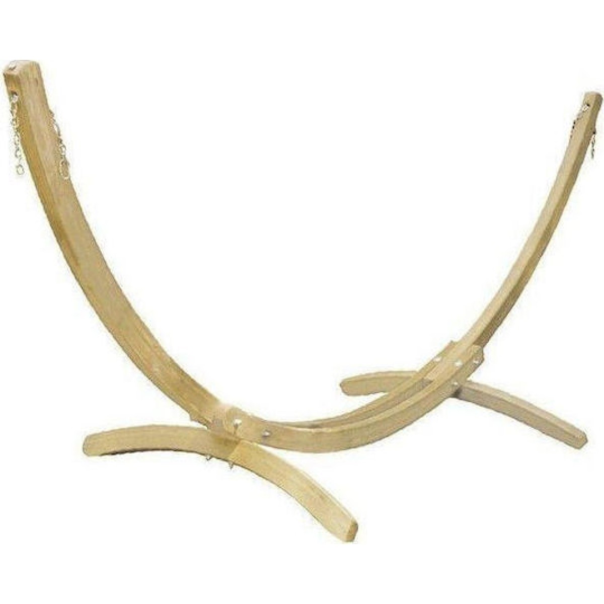 Amazonas Troja Βάση Αιώρας από Ξύλο σε Μπεζ Χρώμα 437x160x145cm