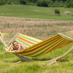 Amazonas Kronos Βάση Αιώρας από Ξύλο σε Μπεζ Χρώμα 358x113x105cm