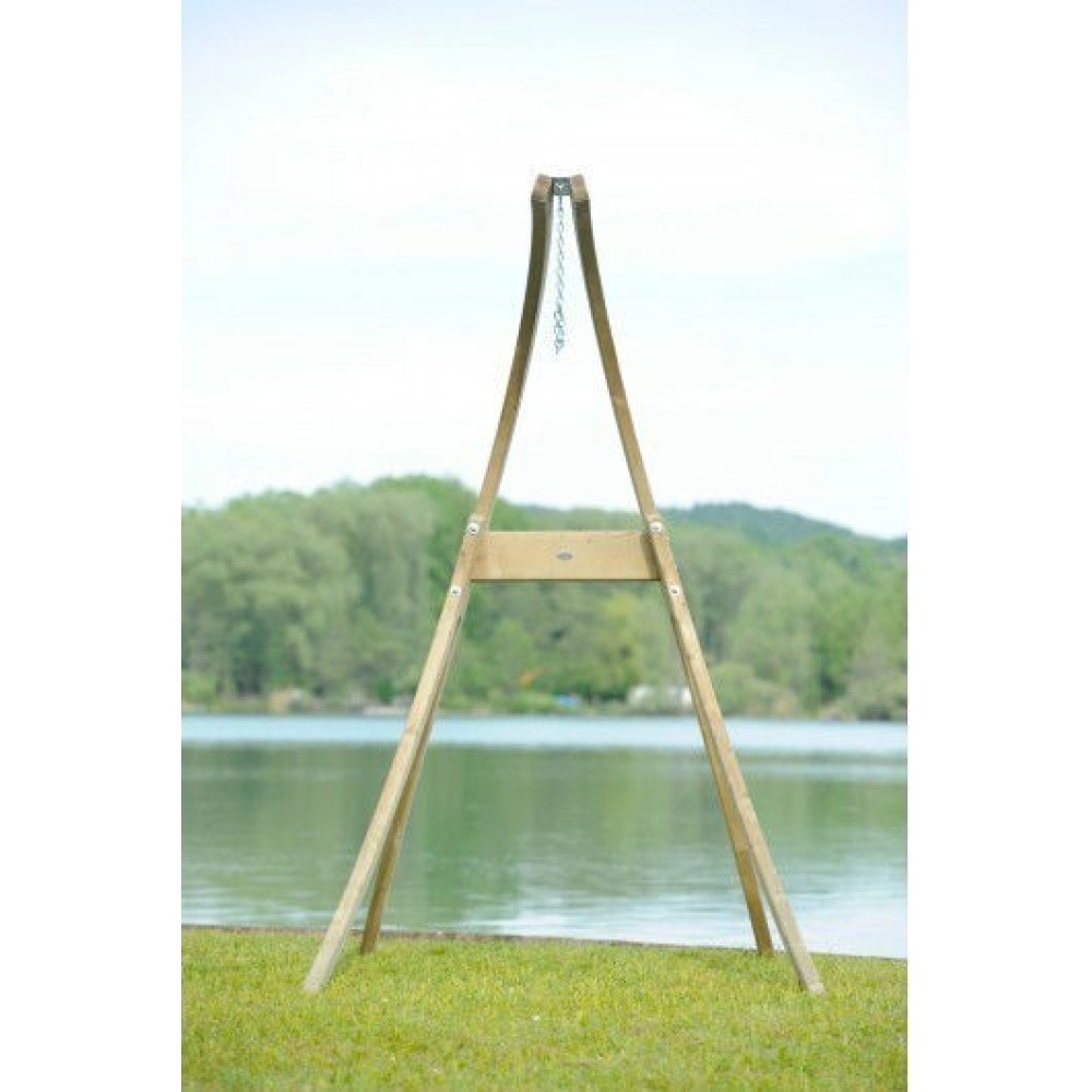 Amazonas Atlas Βάση Αιώρας από Ξύλο σε Μπεζ Χρώμα 147x234x139cm