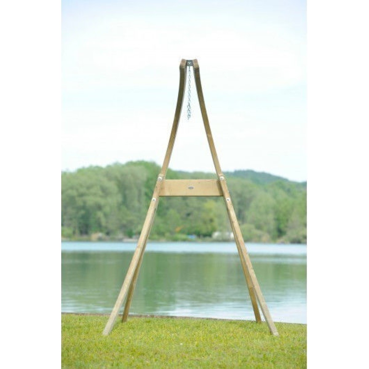 Amazonas Atlas Βάση Αιώρας από Ξύλο σε Μπεζ Χρώμα 147x234x139cm