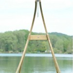 Amazonas Atlas Βάση Αιώρας από Ξύλο σε Μπεζ Χρώμα 147x234x139cm