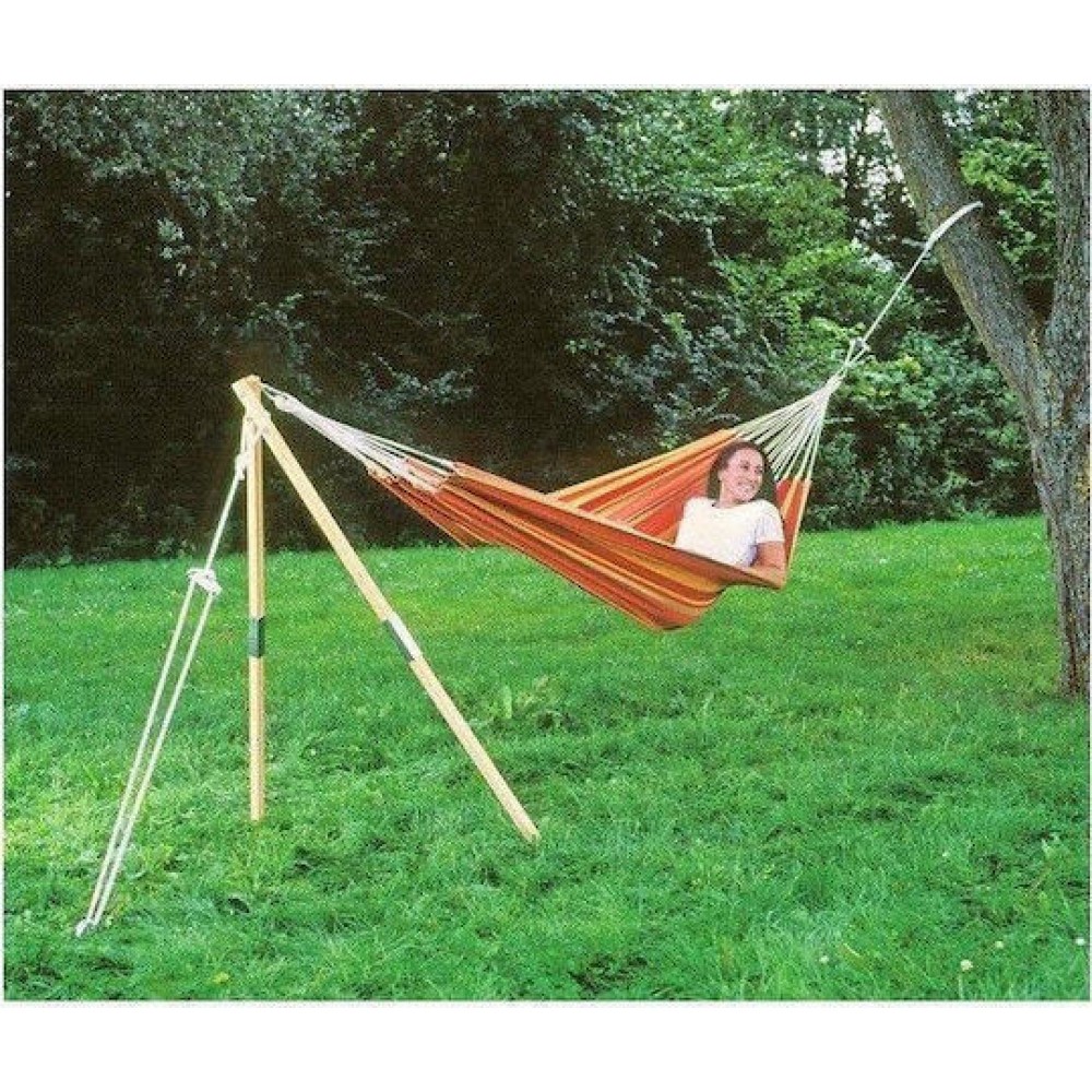 Amazonas Madera Βάση Αιώρας από Ξύλο σε Μπεζ Χρώμα 165cm