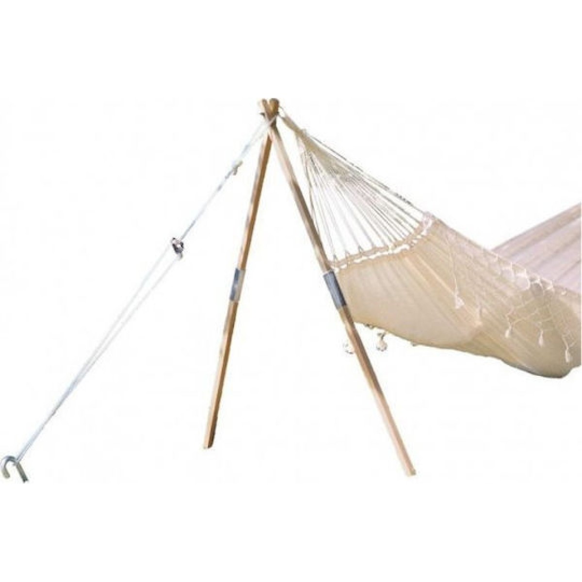 Amazonas Madera Βάση Αιώρας από Ξύλο σε Μπεζ Χρώμα 165cm